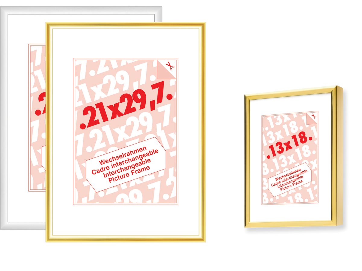 DEBEX Cadre 18×24cm 901201-180X2 Alu or (7611195121161)