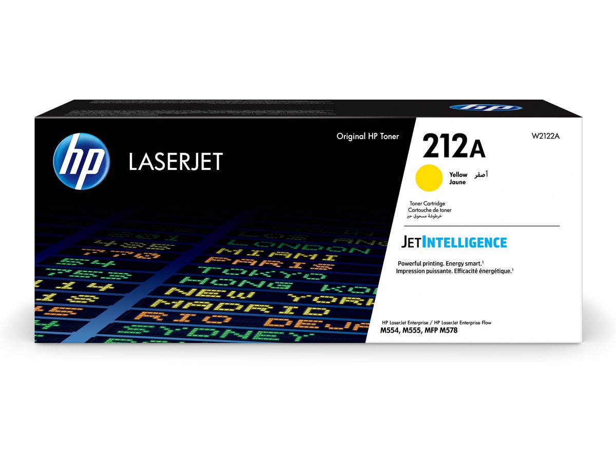 HP Cartouche toner 212A yellow W2122A CLJ Ent.M554/MFP M578 4500 p. (0194441428872)
