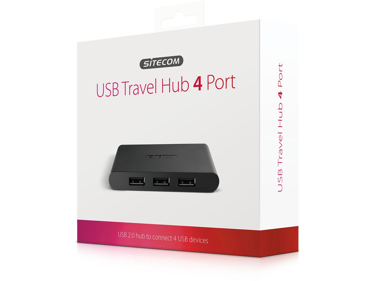 SITECOM USB 2.0 Travel Hub 4 Port CN-080 (8716502029624)