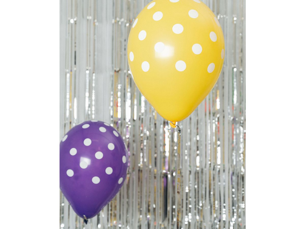 I AM CREATIVE Ballons gros points 27cm 1000-1057 Mix 6 pièces (7611983246830)