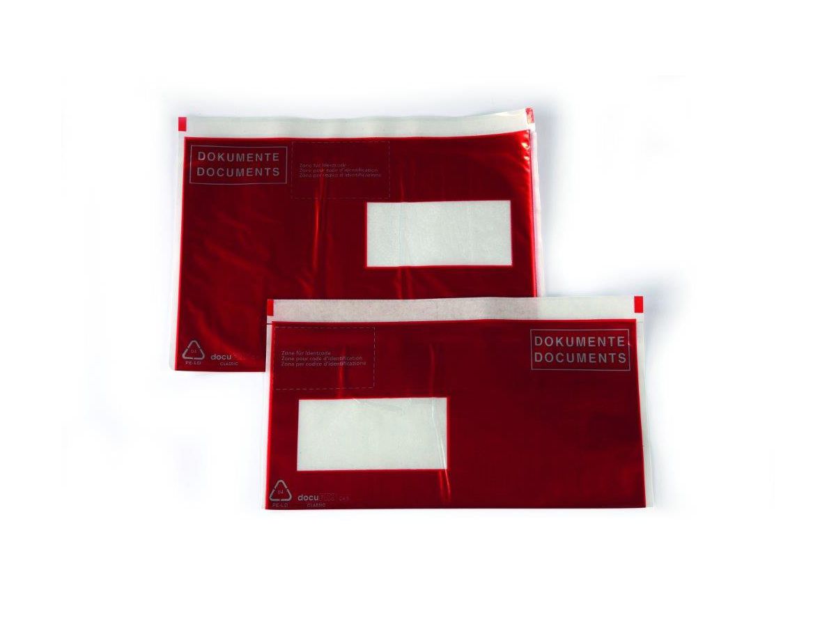 BÜROLINE Dokumententasche D/F C6/5 306249 rot 250 Stück (7612532043276)