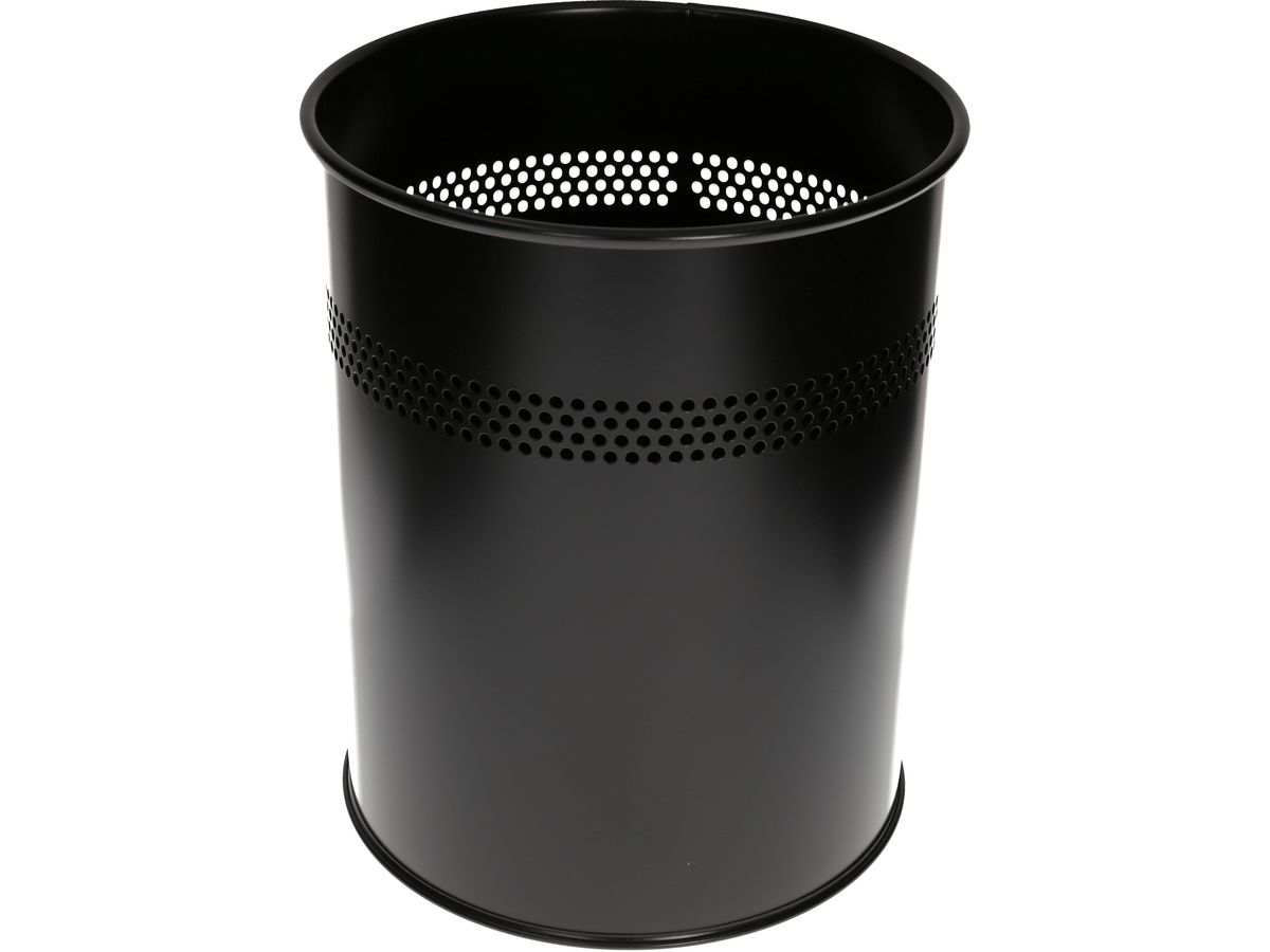 DURABLE Papierkorb perforiert 330001 schwarz (4005546988269)