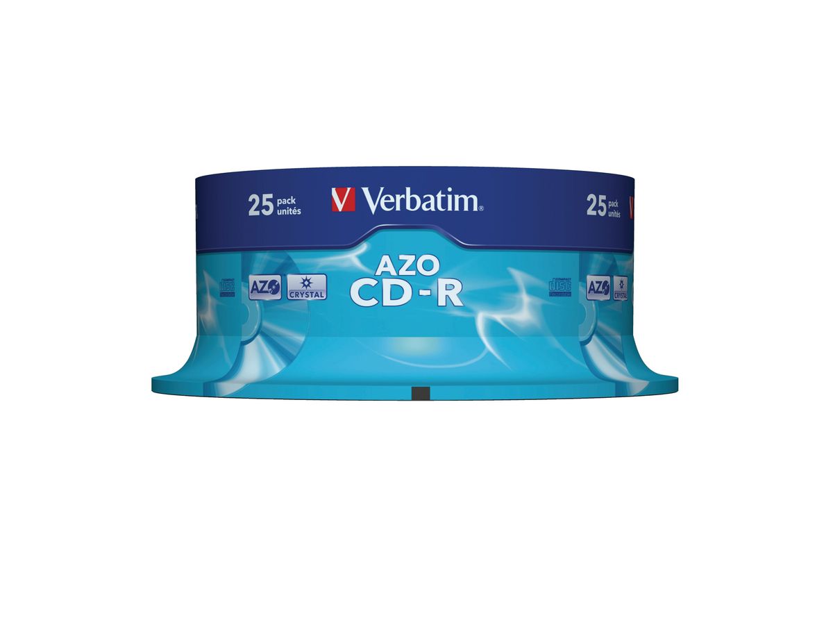 VERBATIM CD-R Spindle 80MIN/700MB 43352 52x crystal 25 Pcs (0023942433521)