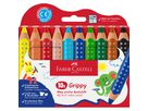 FABER-CASTELL Matite colorate Grippy 110624 10 colori (4005401106241)