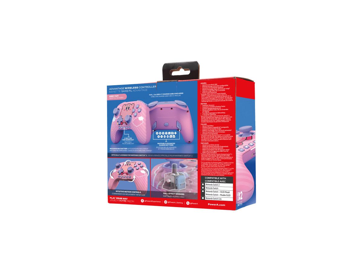 POWER A Advantage Wireless Ctrl. NSGP0547 NSW2, Kirby Puff (0617885159411)