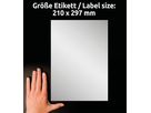 AVERY ZWECKFORM Typenschild-Labels 210x297mm L6013-20 silber,Laser 20 St./20 Blatt (4004182060131)