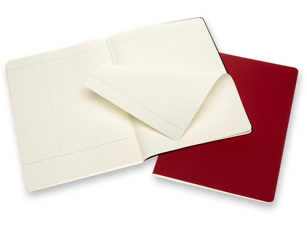 MOLESKINE Quaderno cartone A4 602527 rigato,nero/cranb.,120p. 2 pz. (8053853602527)