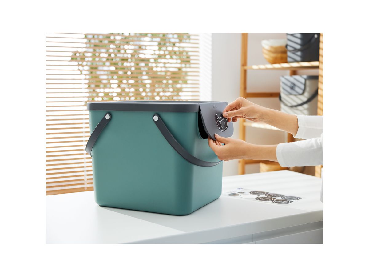 ROTHO Boîte de recyclage Albula 40lt 1034405092 Mistletoe green 358x340x400mm (7610859225597)