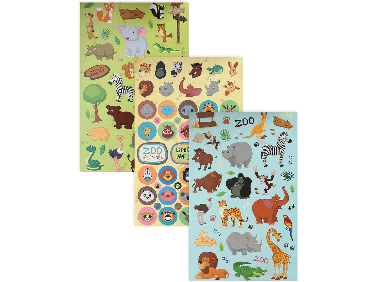 I AM CREATIVE Stickerbook Zoo 4087.479 6 feuilles (7611983170883)