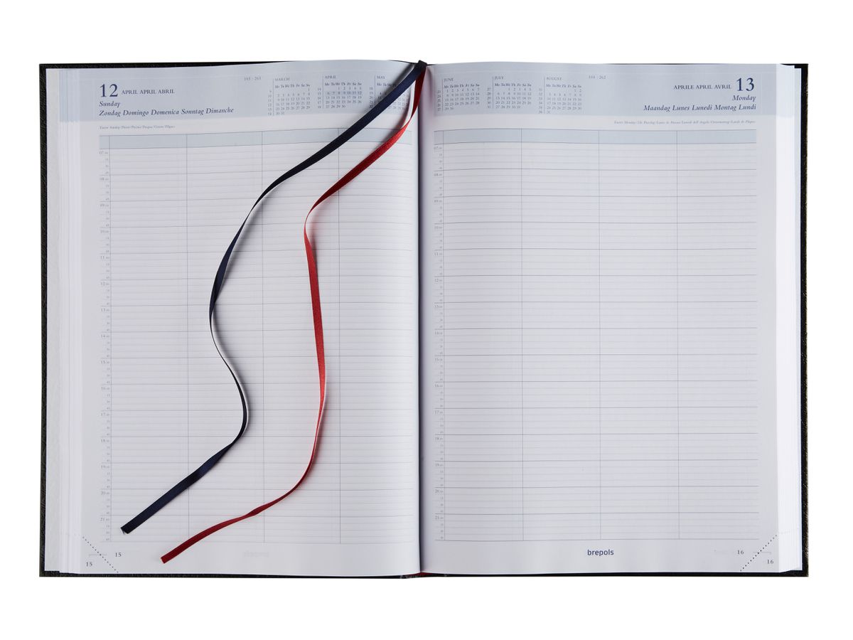 BREPOLS Agenda Bremax 1 Santex 2026 0.001.1345 1G/1P bordeaux 21x29cm (5412303100304)