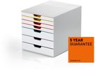 DURABLE Cassettiera Varicolor 7 762727 bianco/colorato 7 scomparti (4005546736112)