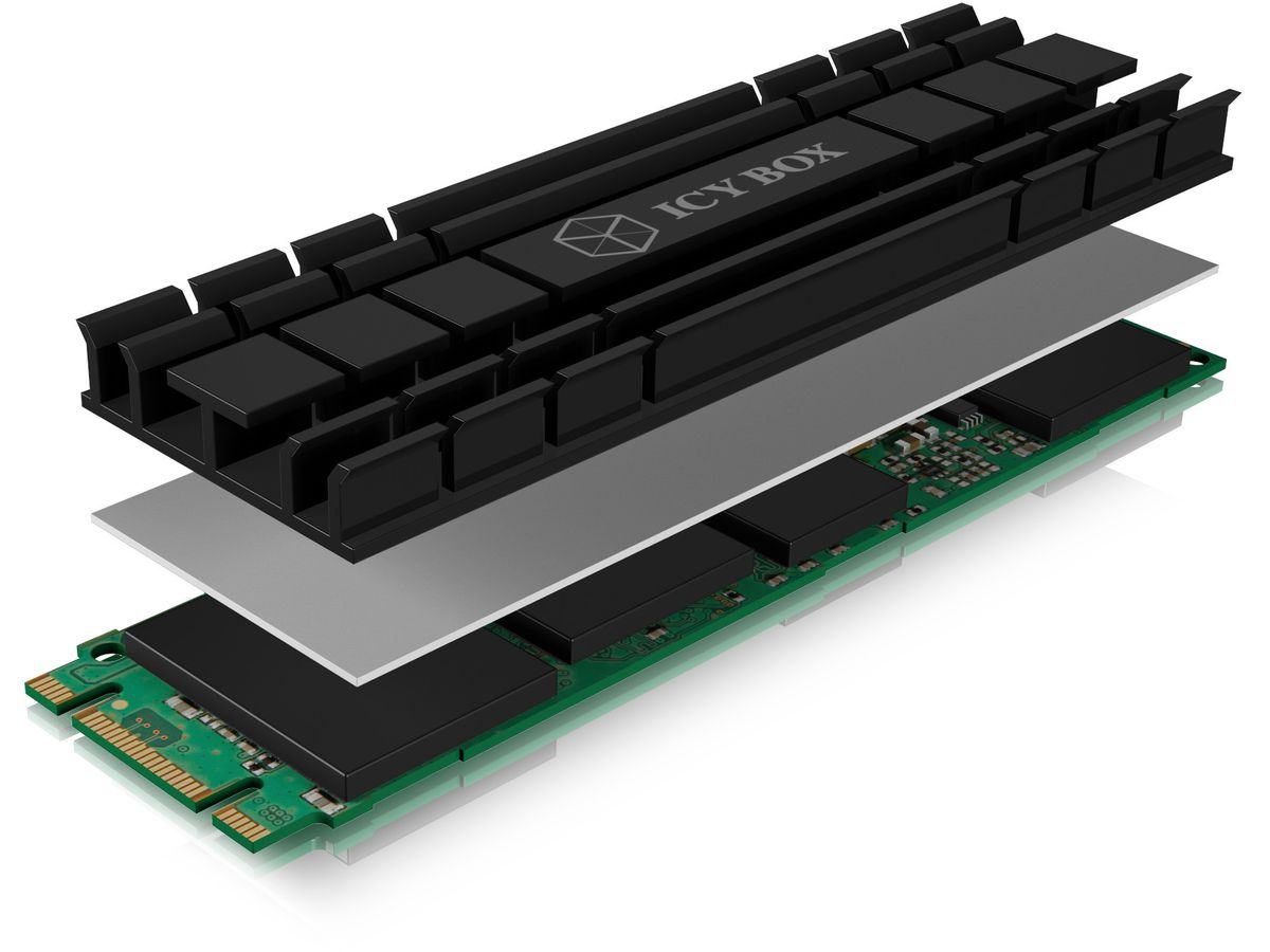 ICY BOX Heat sink for M.2 SSD IB-M2HS-701 Aluminium 5mm (4250078166832)