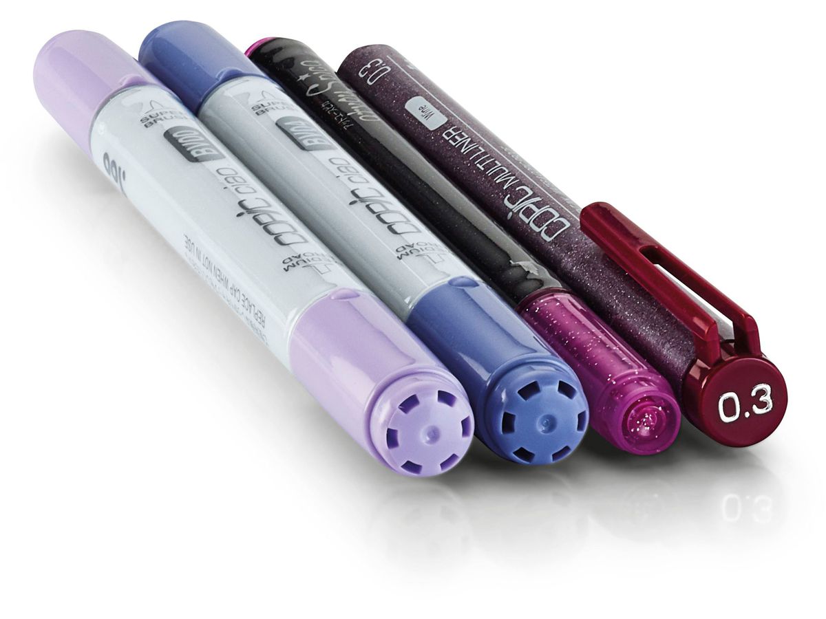 COPIC Marker Ciao 22075646 Doodle pack Purple, 4 pcs. (4511338053881)