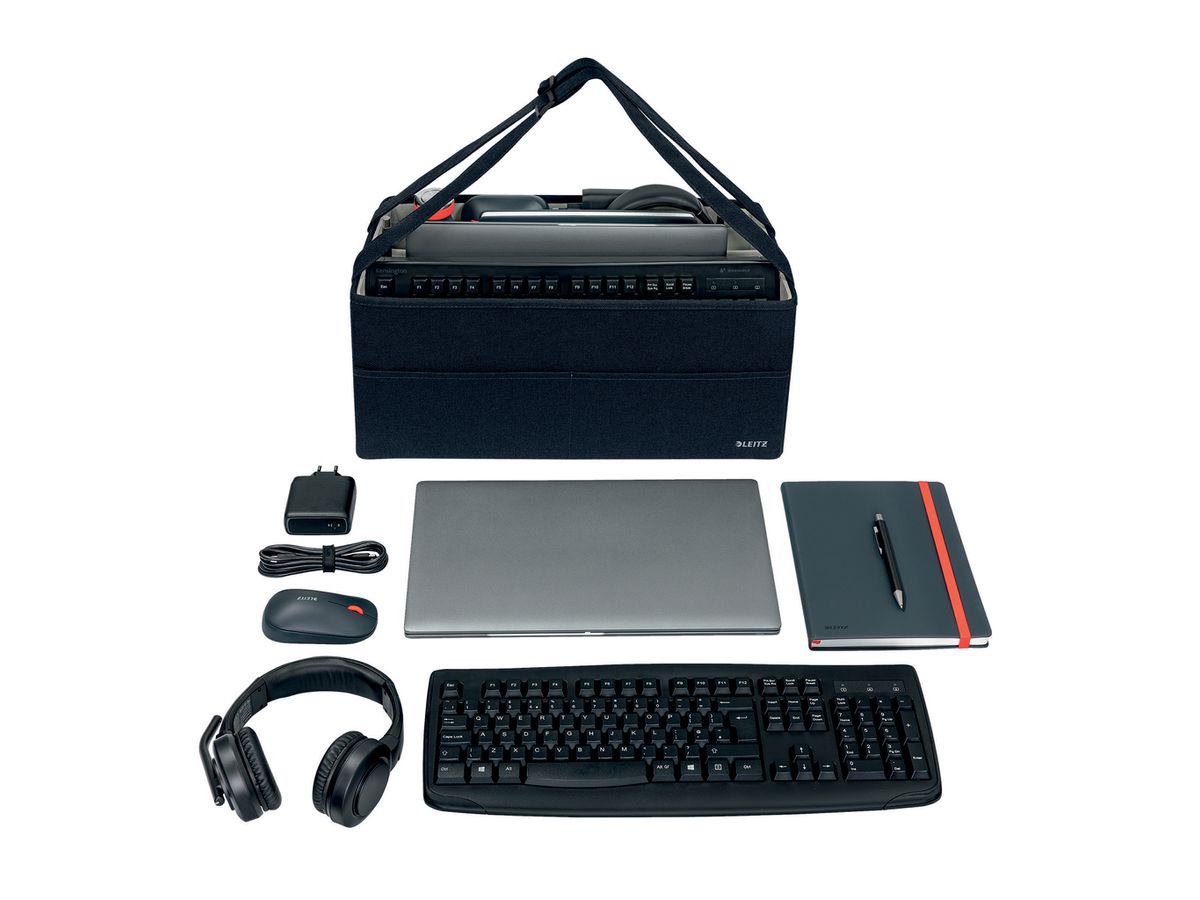 LEITZ Borsa in tessuto Hot Desk 6444-00-89 grigio vel. 3scom 46.5x21x20cm (4002432134625)