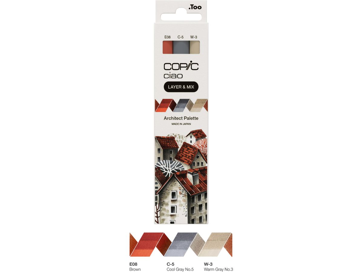 COPIC Marker Ciao 220750304 Architect Palette 3 pezzi (4013695266756)
