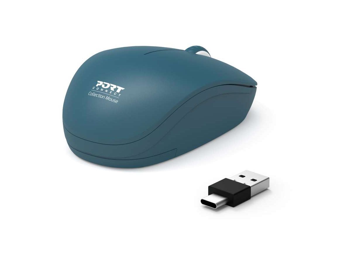 PORT Silent Mouse Wireless 900545 USB-C/USB-A, Saphire (3567049005450)