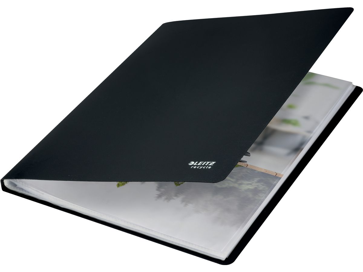 LEITZ Livre présent. Recycle PP A4 4677-00-95 noir 40 dossiers (4002432128006)