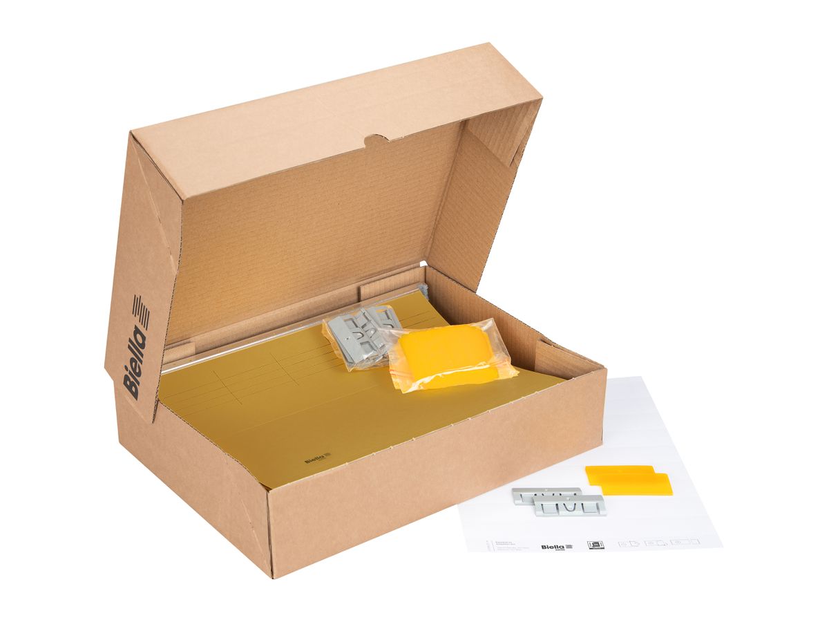 BIELLA Set cartelle sospese A4 27125520U giallo 32x25cm 25 pzzi (7611365250400)