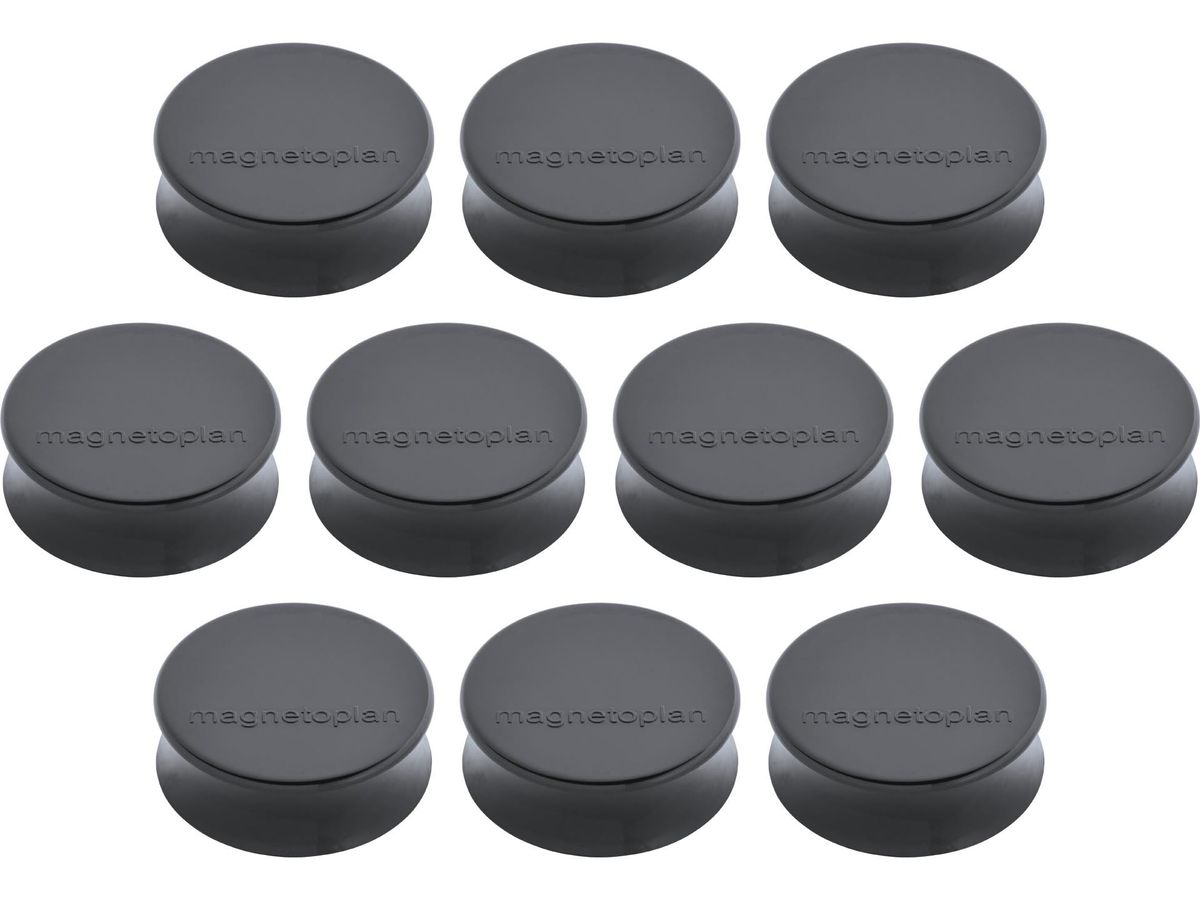 MAGNETOPLAN Aimant Ergo Large 10 pcs. 16650101 gris 34mm (4013695045030)