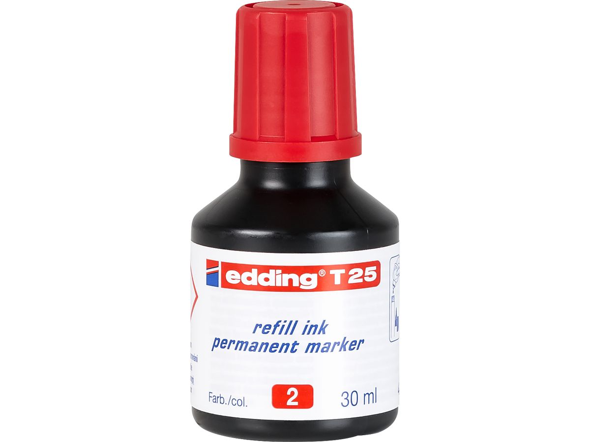 EDDING Recharge T25 T-25-2 rouge 30ml (4004764023875)
