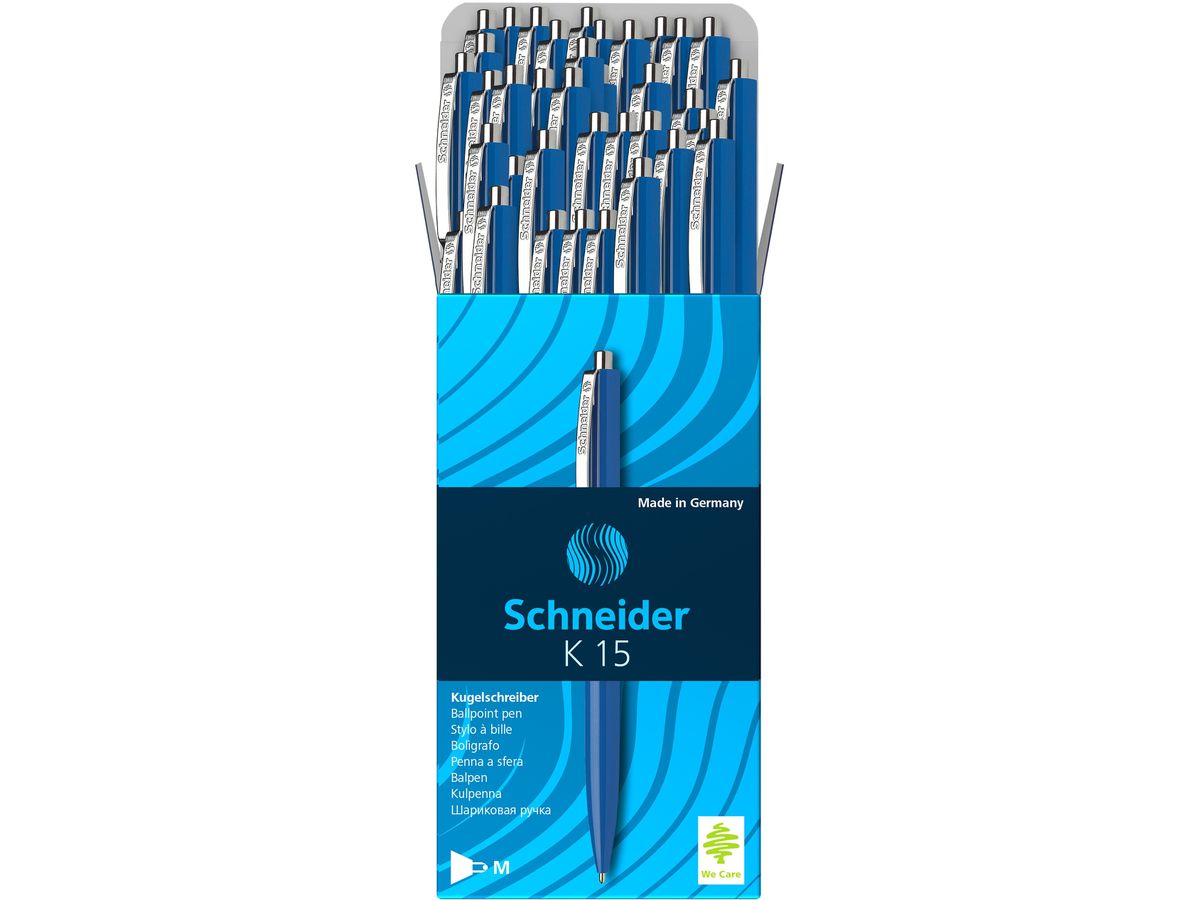 SCHNEIDER Kugelschreiber K15 1mm 15541600 blau, 50 Stück (4004675130839)