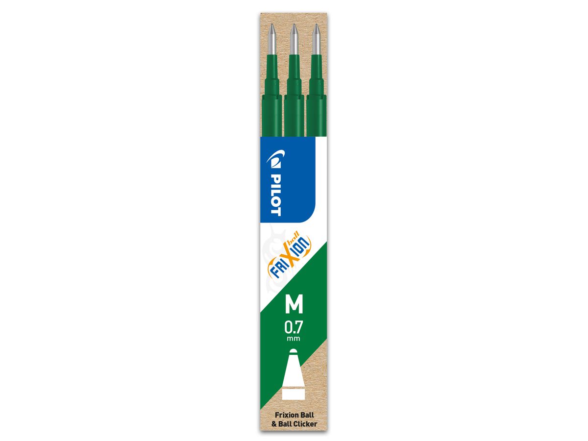 PILOT Mine FriXion Refill BLS-FR7-G-S3 vert, set à 3 (4902505356087)