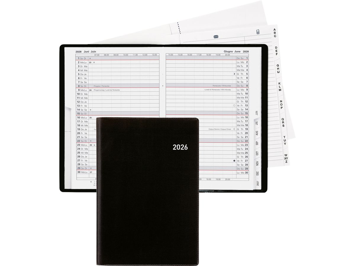 BIELLA Agenda Istanbul 2026 855612020026U 1M/2P noir ML 10.6x15.3cm (7611365526987)