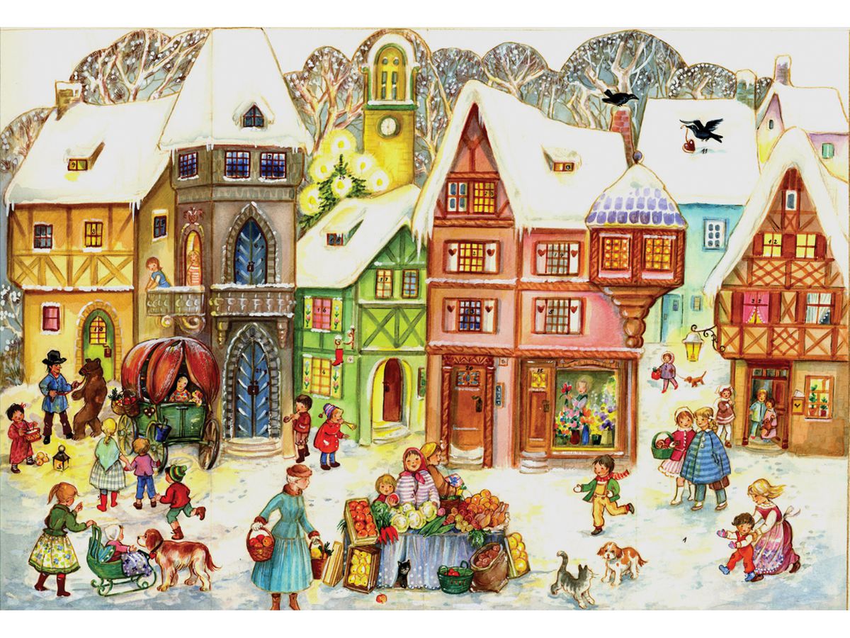 SELLMER Adventskalender RS734 Marktplatz 35,5x26,5cm (4025985707344)