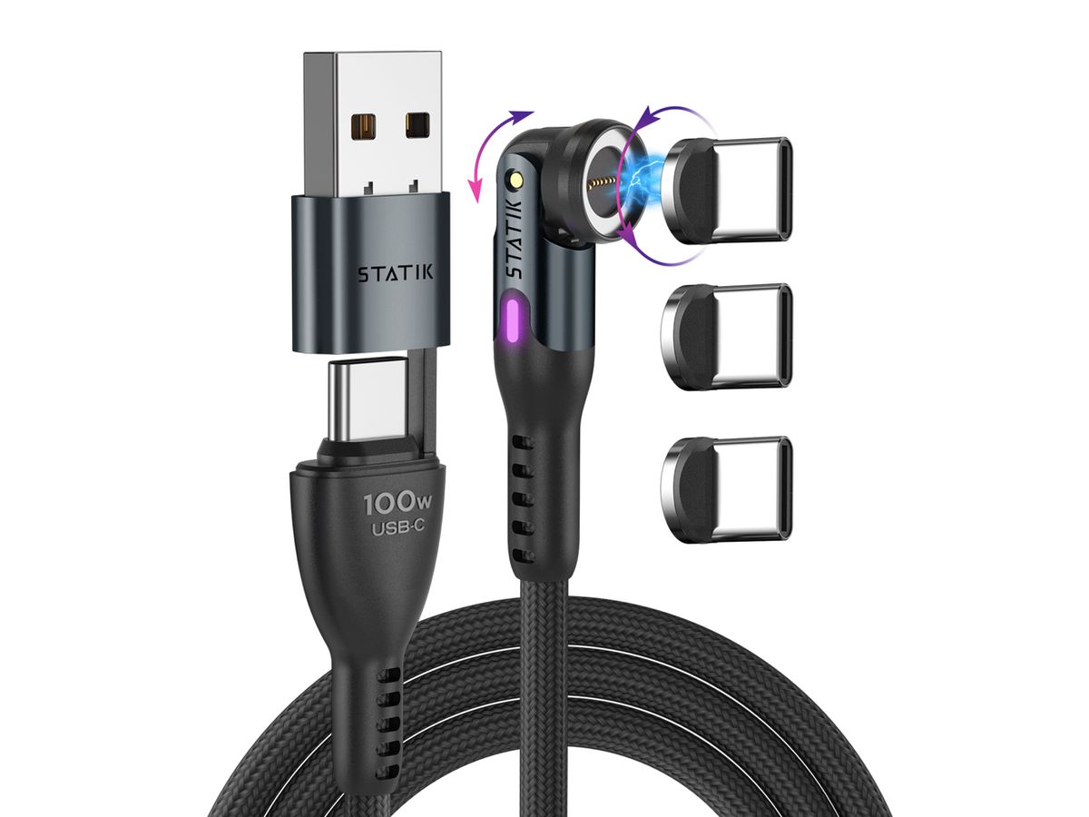 STATIK Statik 360 Pro Cable PUP-0521-6FT 2.0 USB-C Only, 2m 100W (0810024056064)