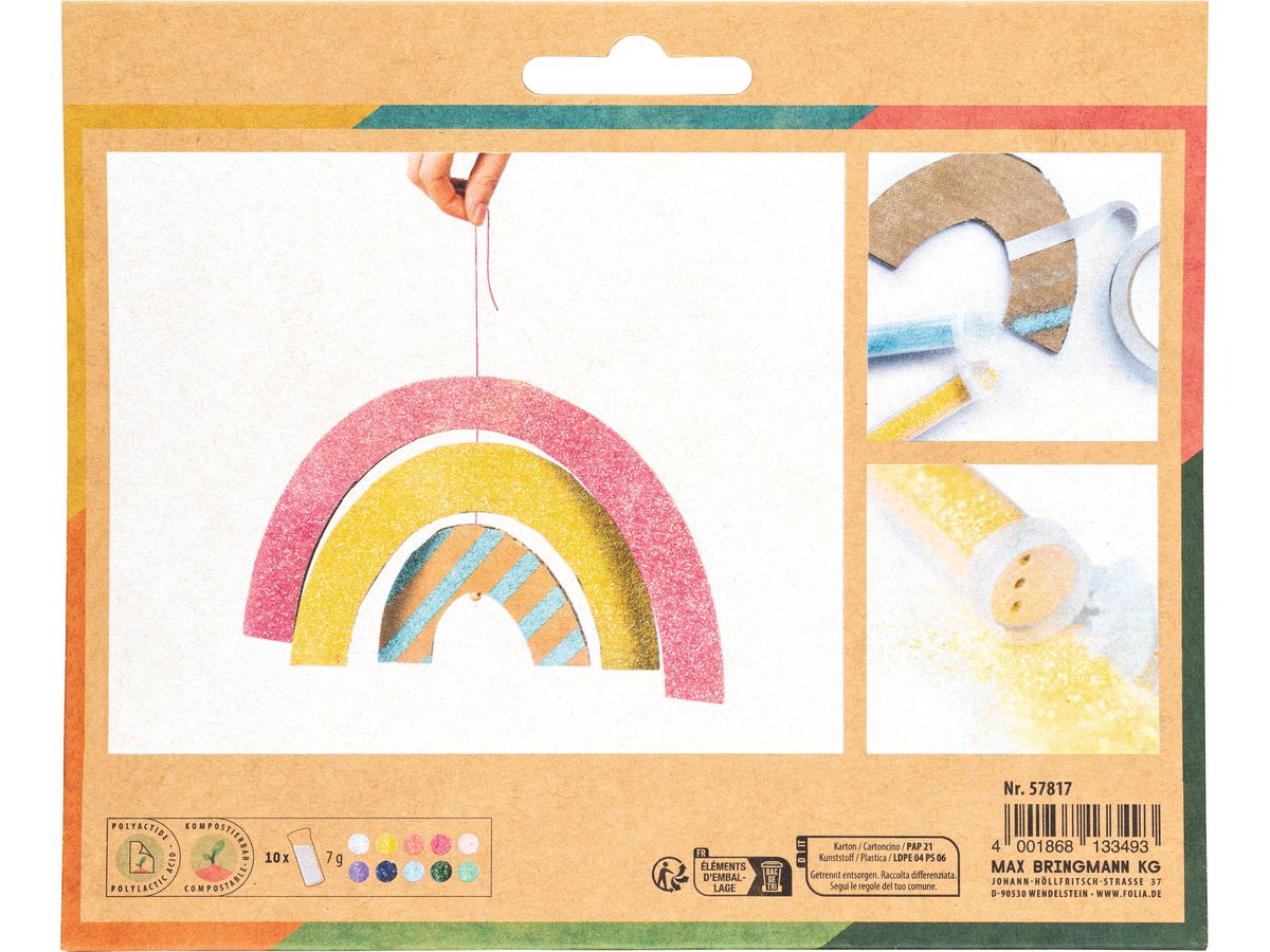FOLIA BIO Mix di brillantini L 57817 Rainbow (4001868133493)