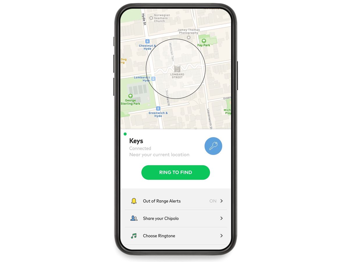 CHIPOLO ONE CH-C19M-RD-R Schlüsselfinder, rot (3830059103172)
