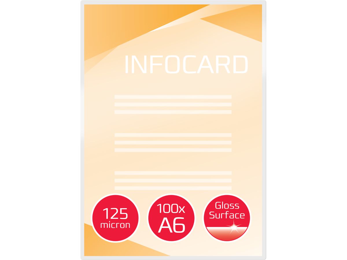 GBC Laminiertasche A6 3740442 glanz, 125my 100 Stk (0033816030855)