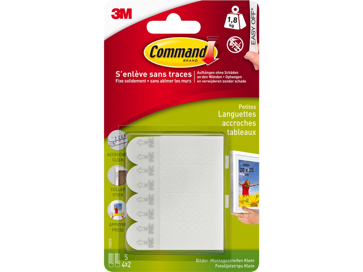 3M Command Banda montaggio S 17202 - 1,8 kg 4 pezzi (4046719419395)