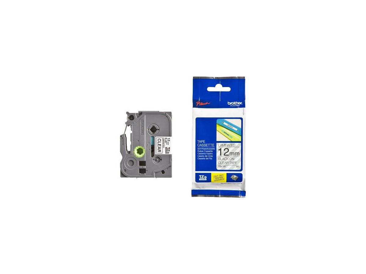 PTOUCH Ruban, laminé noir/transp. TZe-131 PT-1280VP 12 mm (4977766684811)