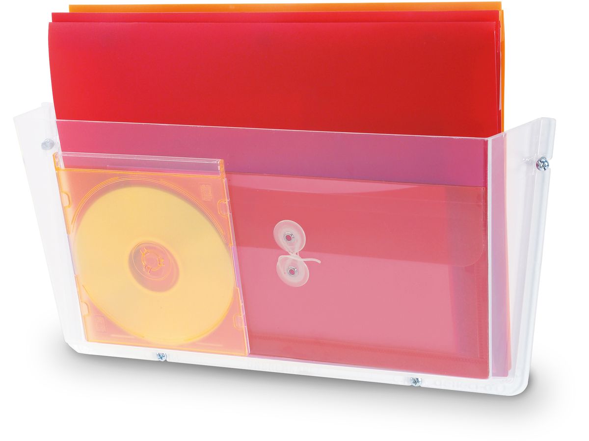 DEFLECTO Porte-brochures DocuPocket 63201 A4, transv. incassable, mural (0079916632018)