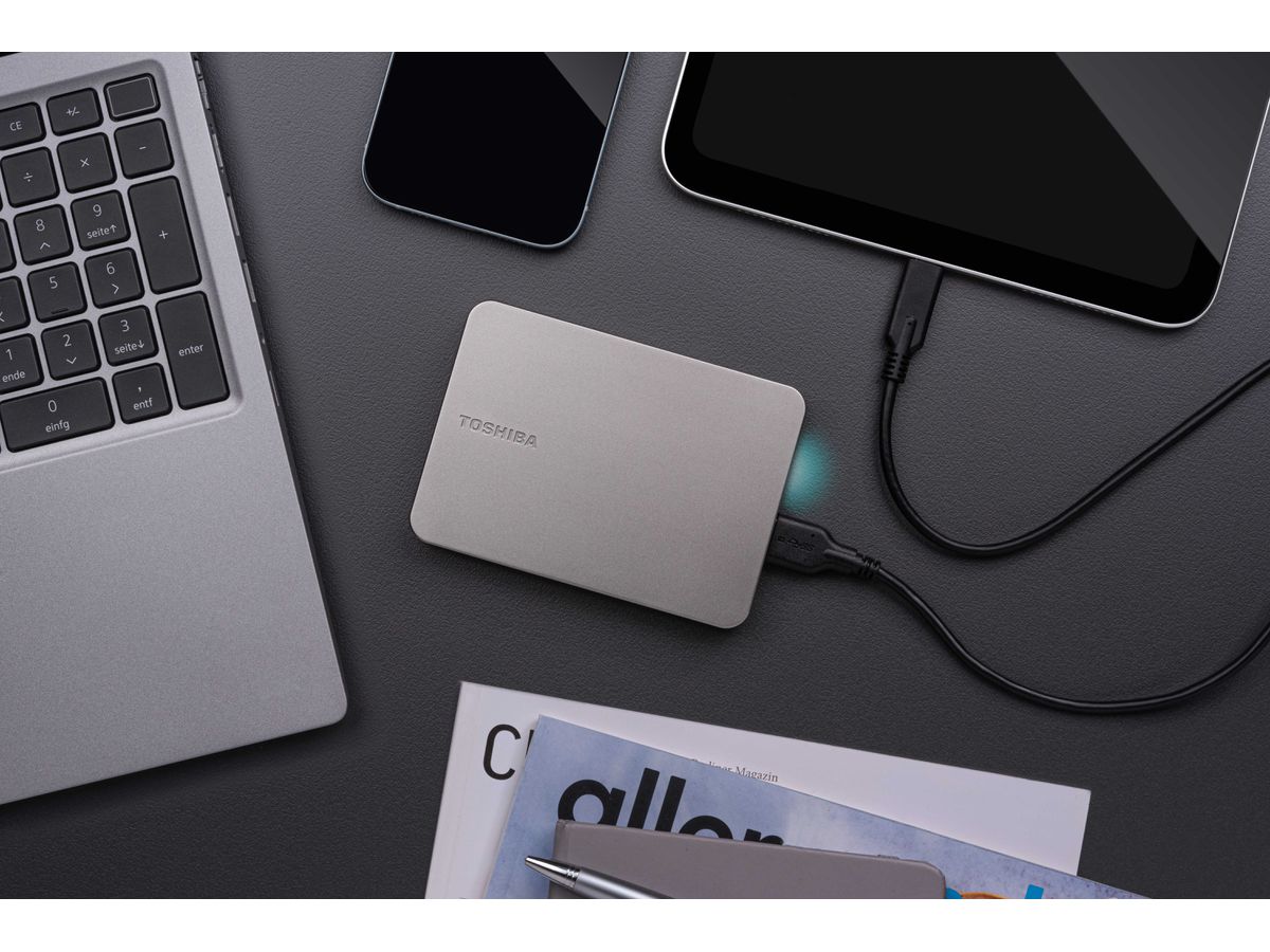 TOSHIBA HDD CANVIO Flex 4TB HDTX240ESCCA USB 3.2 2.5 inch warm silver (4260557513286)