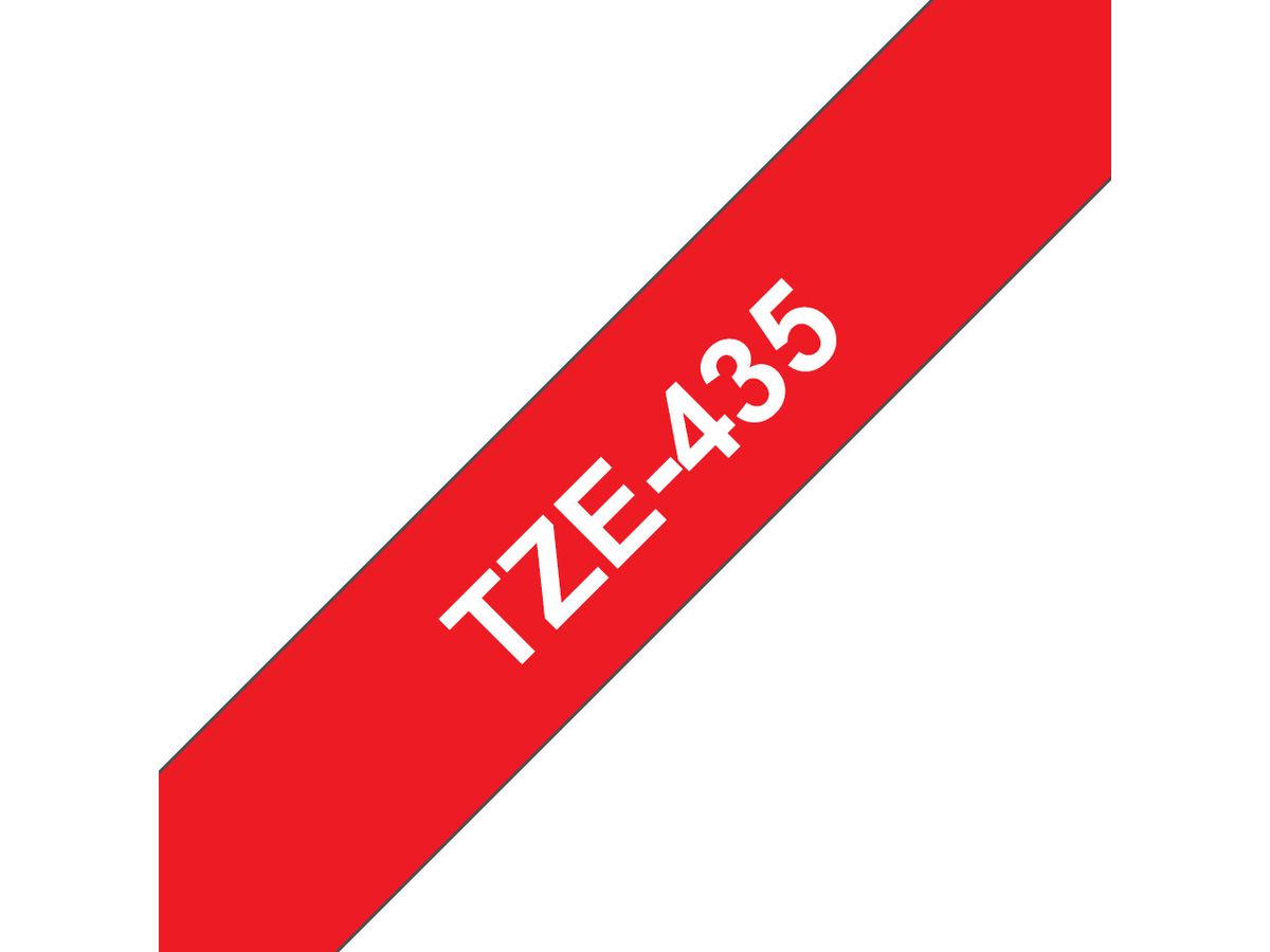 PTOUCH Ruban, laminé blanc/rouge TZe-435 PT-1280VP 12 mm (4977766686297)
