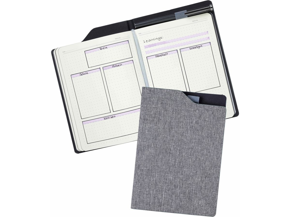 KOLMA Notizbuch RPET grau A5 06.640.03 80 Seiten gepunktet 80g (7611967060780)