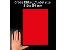 AVERY ZWECKFORM Etichette 210x297mm L6005-25 rosso, non perm. 25pz./25fl. (4004182608463)