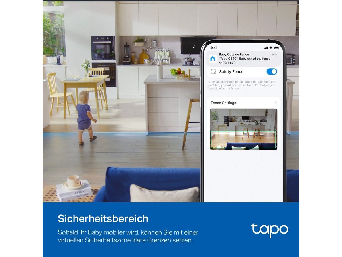 TP-LINK Dual-Lens Smart Baby Camera Tapo C840 Pan/Tilt (8885021371405)