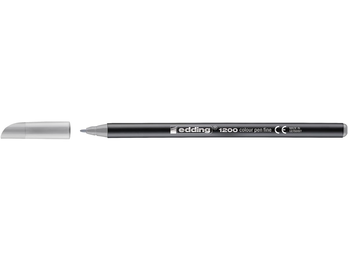 EDDING Stylo Fibre 1200 0,5-1mm 1200-026 Pastel, gris argenté (4057305020338)