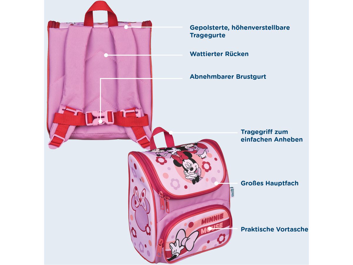 SCOOLI Zaino per l'asilo Cutie MIUZ8243 Minnie Mouse (4043946326540)