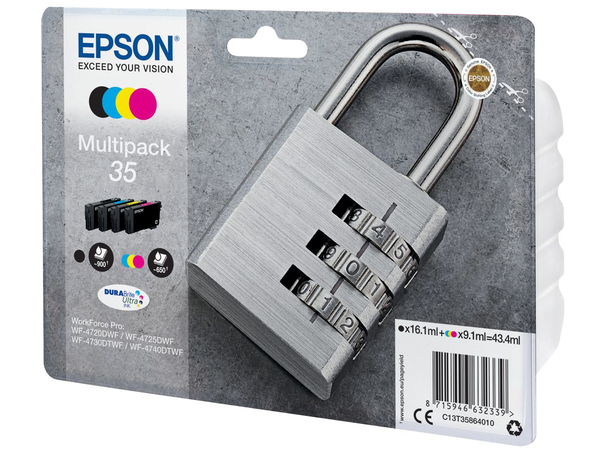 EPSON Multipack Inchiostro CMYBK T358640 WF-4720/4725DWF 4-color (8715946632339)