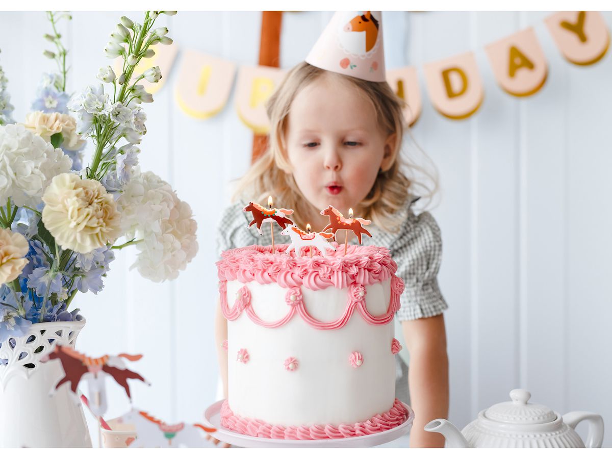 PARTYDECO Bougies d'anniversaire SCS-24 Chevaux 3 pièces (5904555039216)