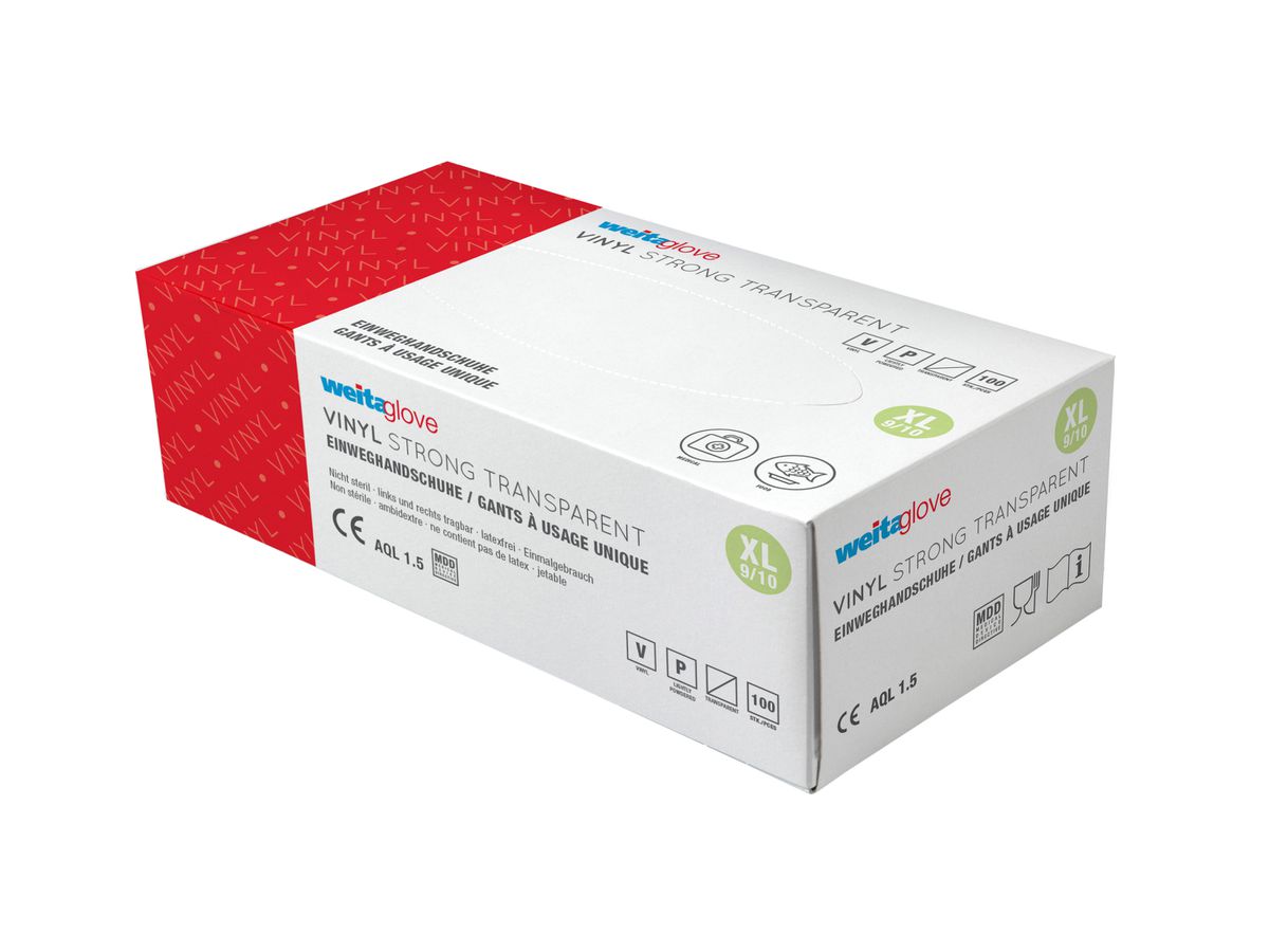 WEITA Gants jetables Vinyl XL 270331 transparent 100 pièces (7610588270332)