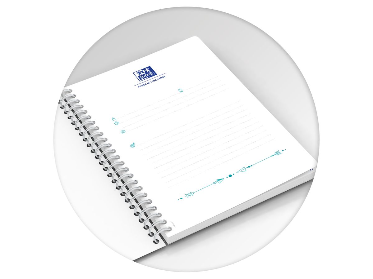 OXFORD Carnet spirales Boho Spirit A5 400153868 ligné, assorti 60 feuilles (3020120178073)
