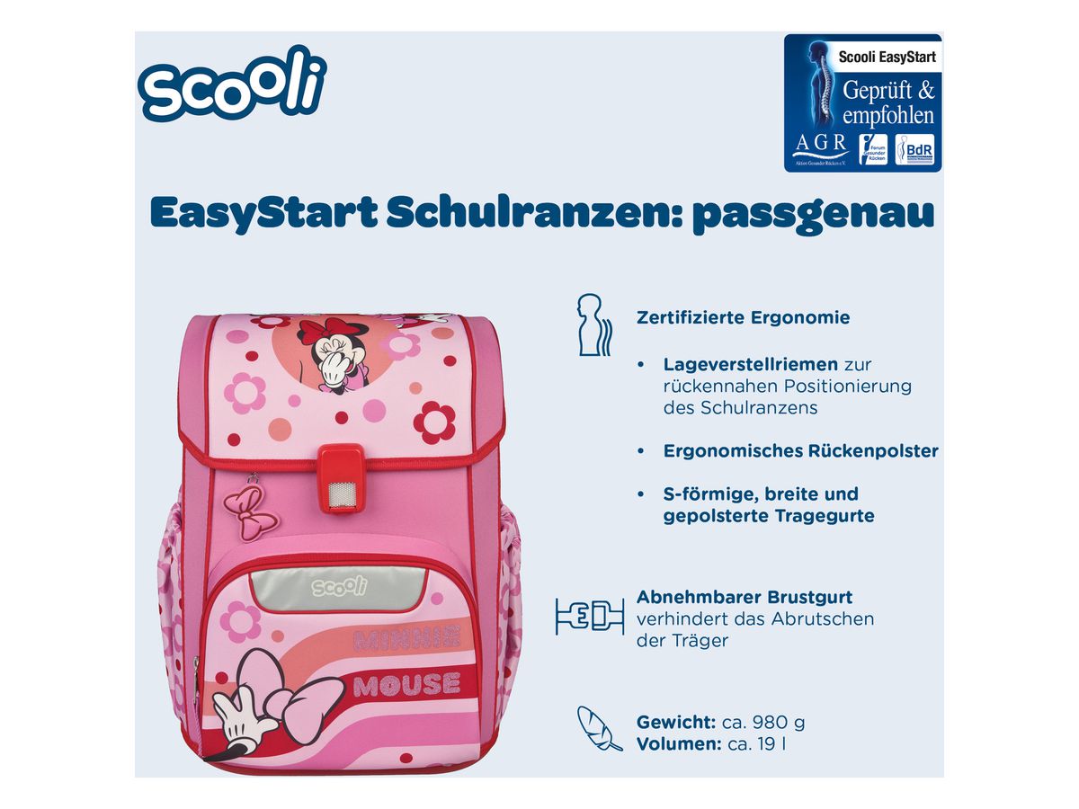 SCOOLI Schulthek-Set EasyStart MIUZ8256 Minnie Mouse 5-teilig (4043946326489)