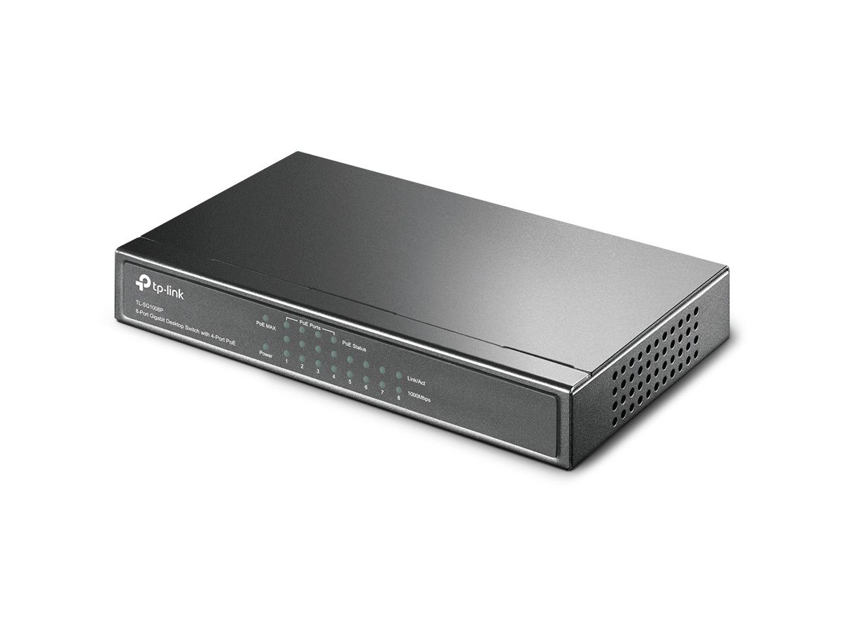 TP-LINK Gigabit Desktop PoE Switch TLSG1008P 8x 10/100/1000 (6935364021160)