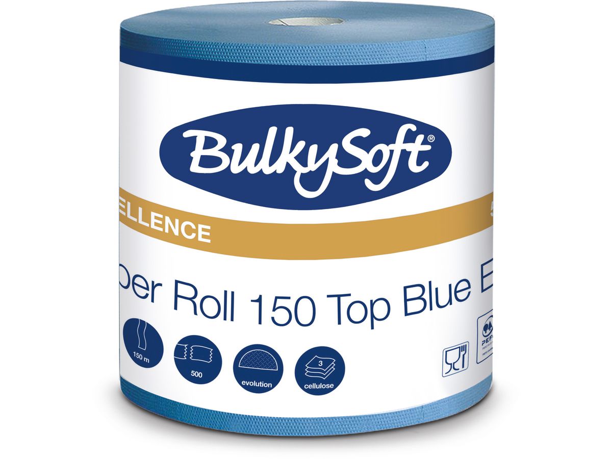 BULKYSOFT Rouleau de chiffons 3x 26x30cm 26259 bleu 2 rouleaux (8018426567603)