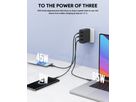 AUKEY OmniaMix II 140W GaN PD PA-B7O BK 3-Port, Wall Charger Black (0689323785780)